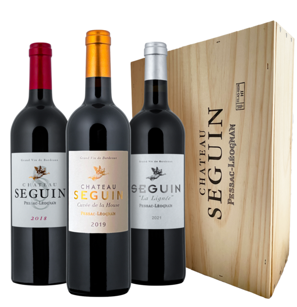 Coffret bois Chateau Seguin, Cuvée de la House et "La Lignée"